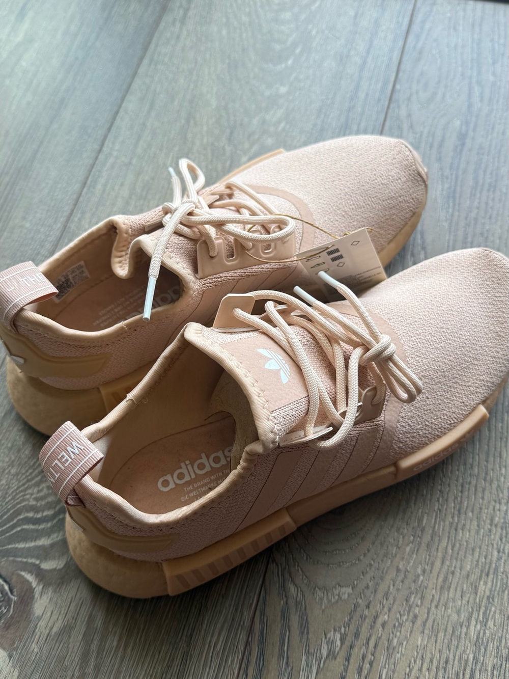 adidas Women's Pale Pink Knit Sneakers
